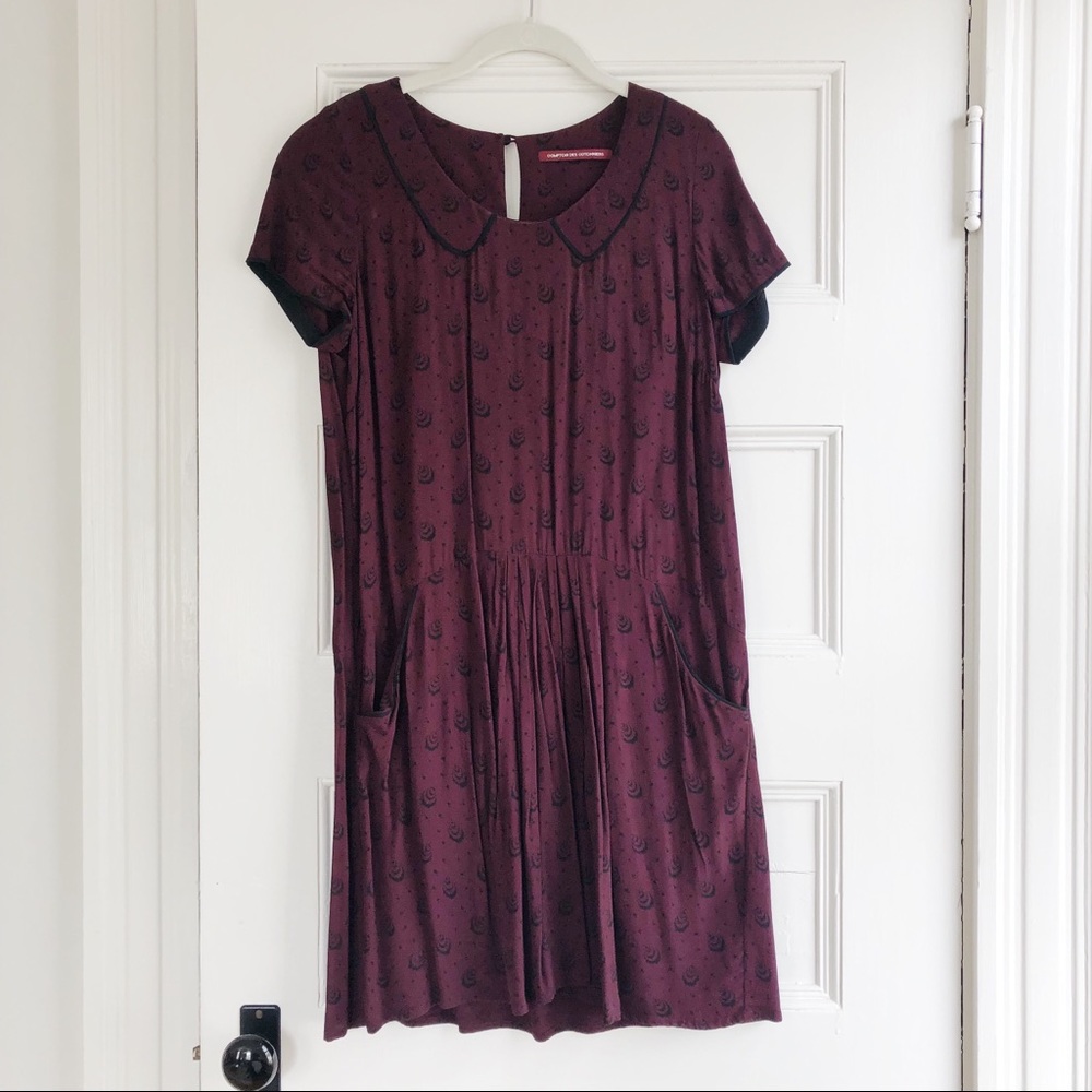 Comptoir des Cotonniers Maroon printed dress